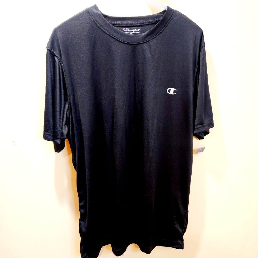 CHAMPION Men's Black Short Sleeves Tshirt Size XL NWT